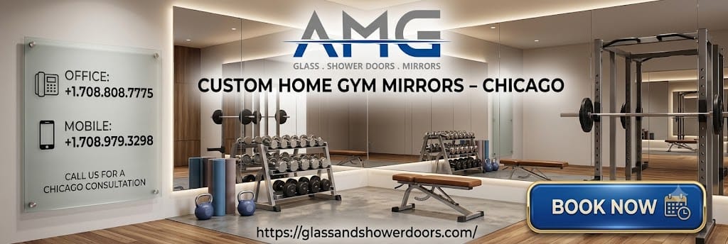 custom home gym mirrors Chicago